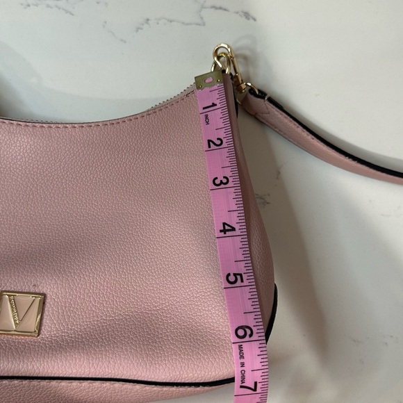 Victoria's Secret Rose Pink and Gold Shoulder Bag with Crescent Silhouette - Picture 14 of 15